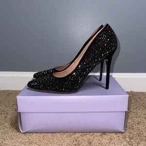 Madden Girl Black Sparkle Heels